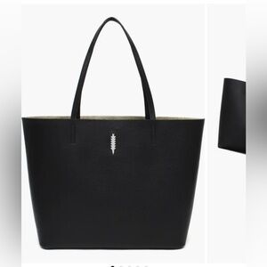 Thacker Katie Black Leather Tote Bag